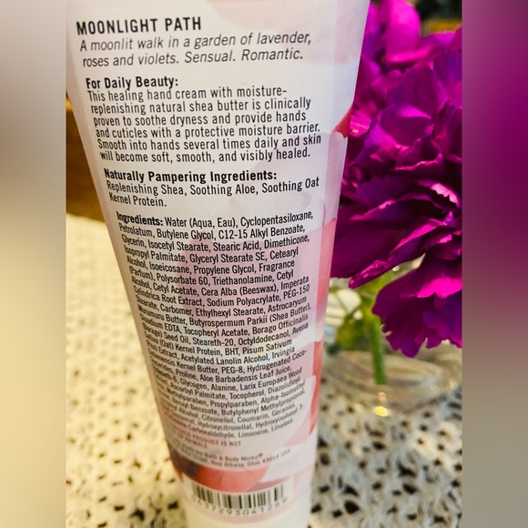 NWT Bath and Body Works 4oz Hand Cream Moonlight Path - Picture 2 of 4